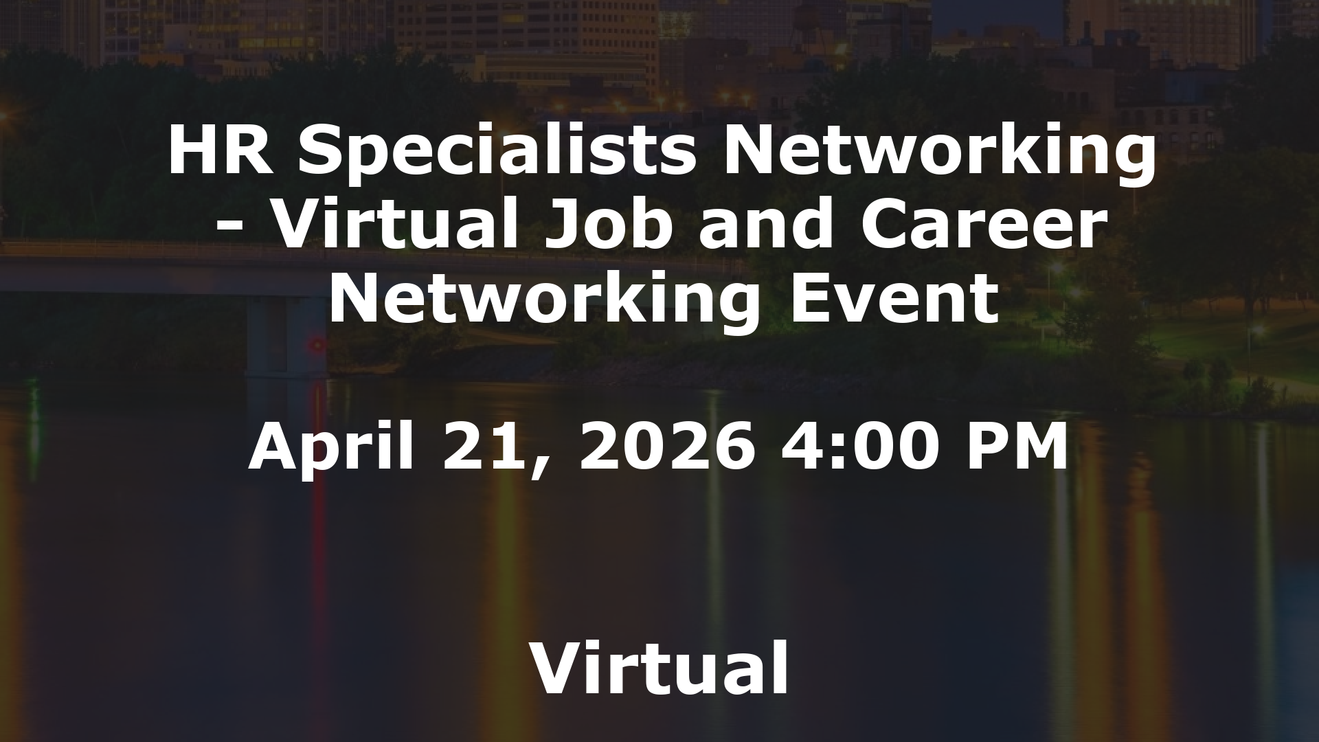 HR Specialists Networking - Virtual Job and Career Networking Event event image